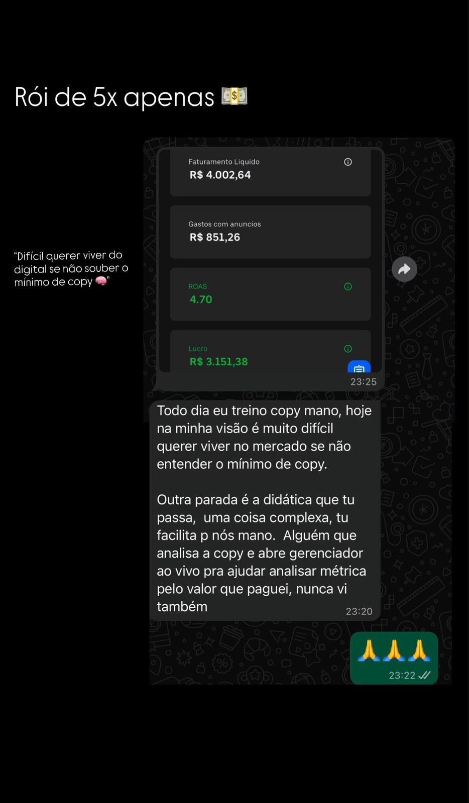 Registro original: Feedback sobre copy
